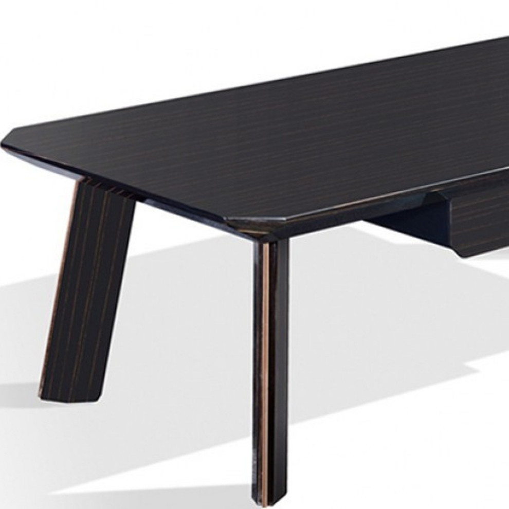 Modern Black and Rose Gold Coffee Table   Midcentury   Coffee Tables   by HomeRoots  Houzz