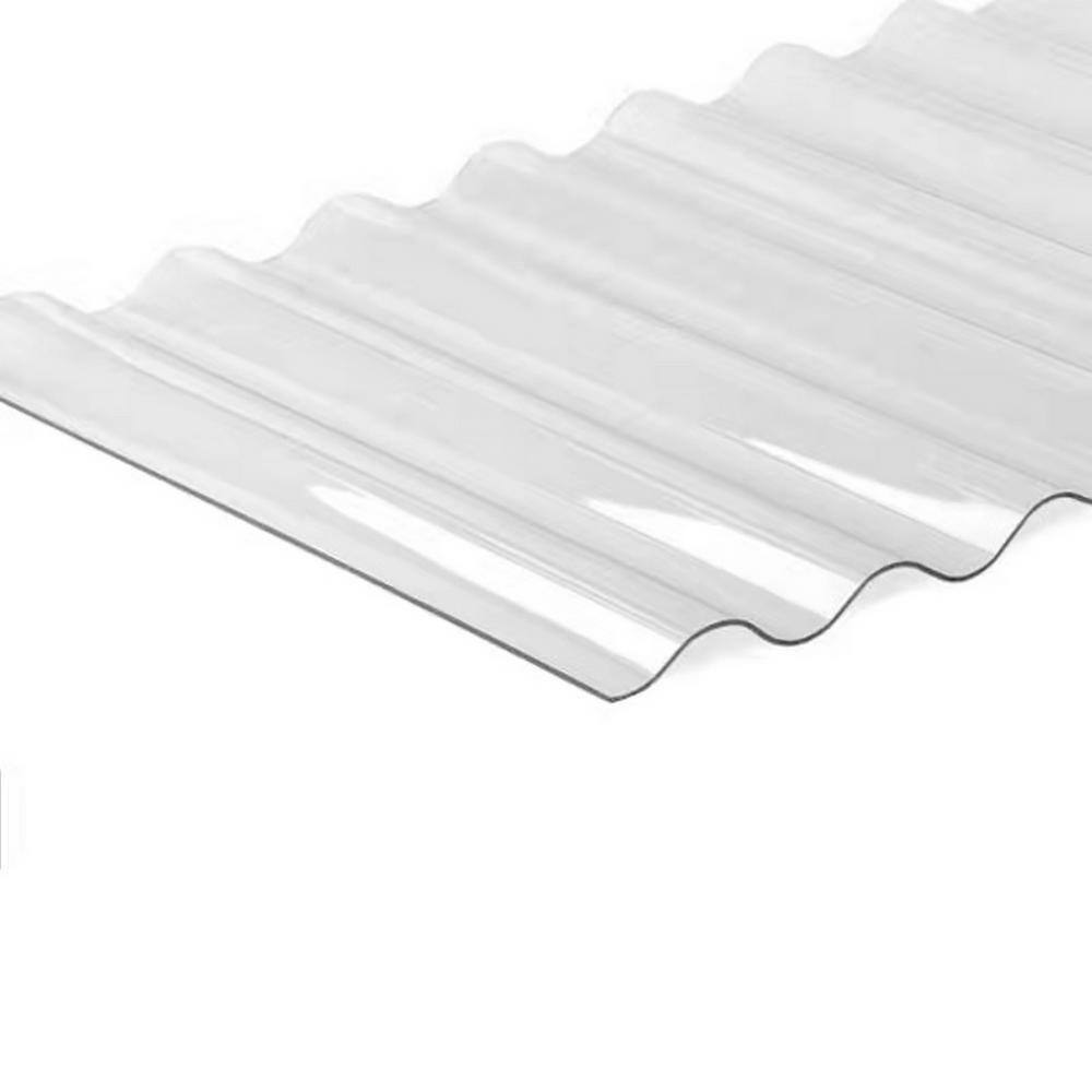 Ejoy 72 in. L x 20 in. W x 2 mm Thickness Corrugated Polycarbonate Plastic Clear Waved Roofing Panel (Set of 10-Piece) 72x20WavyRoofPanel_10pc