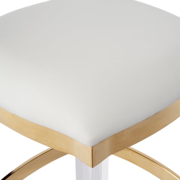 Jordan Acrylic and Polished Brass Counter Stool