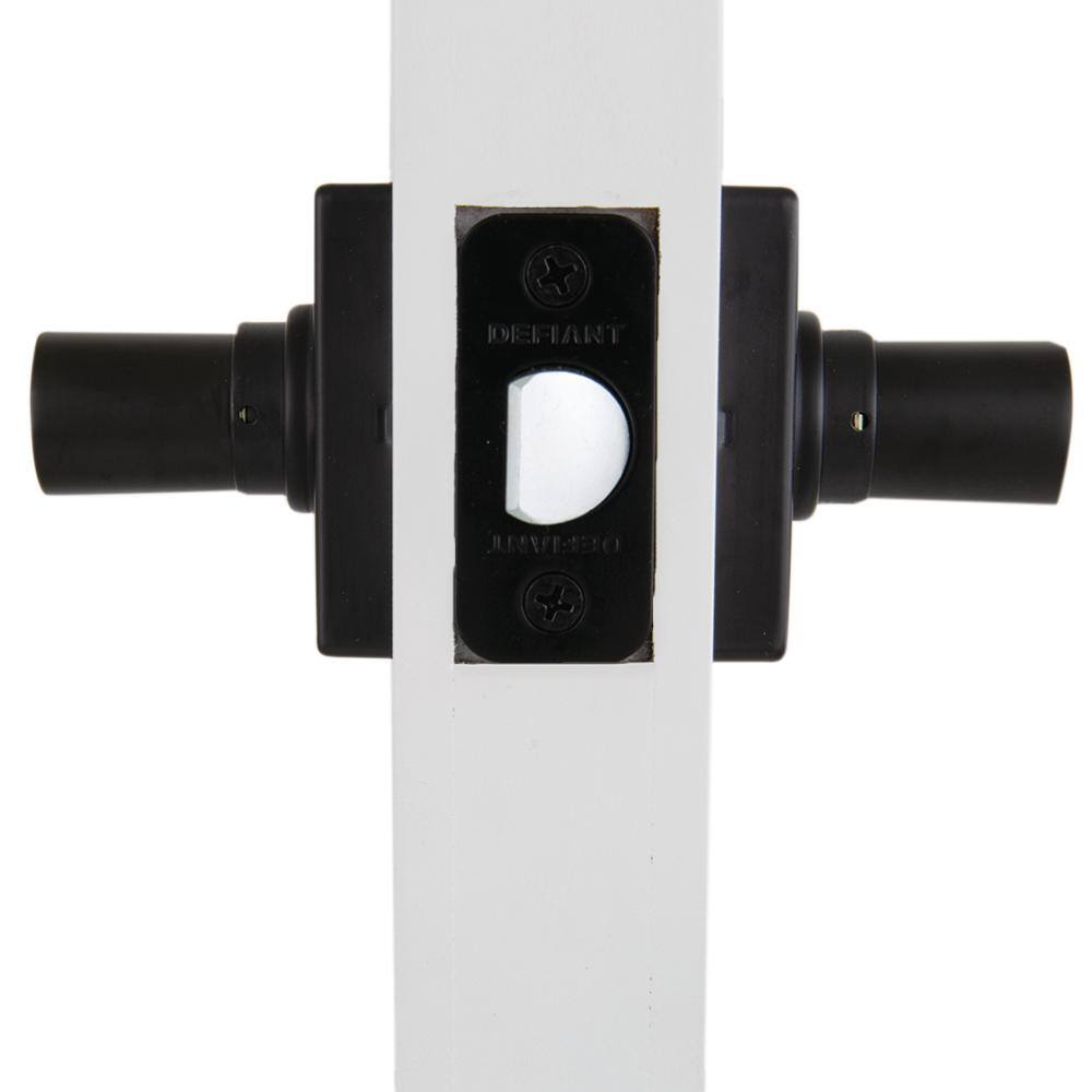 Defiant Tonebridge Matte Black HallCloset Door Lever with Square Rose 32LS3X903A