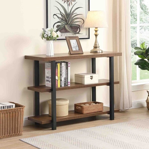 Grondin Retro Farmhouse Style 3-Tier Console Table