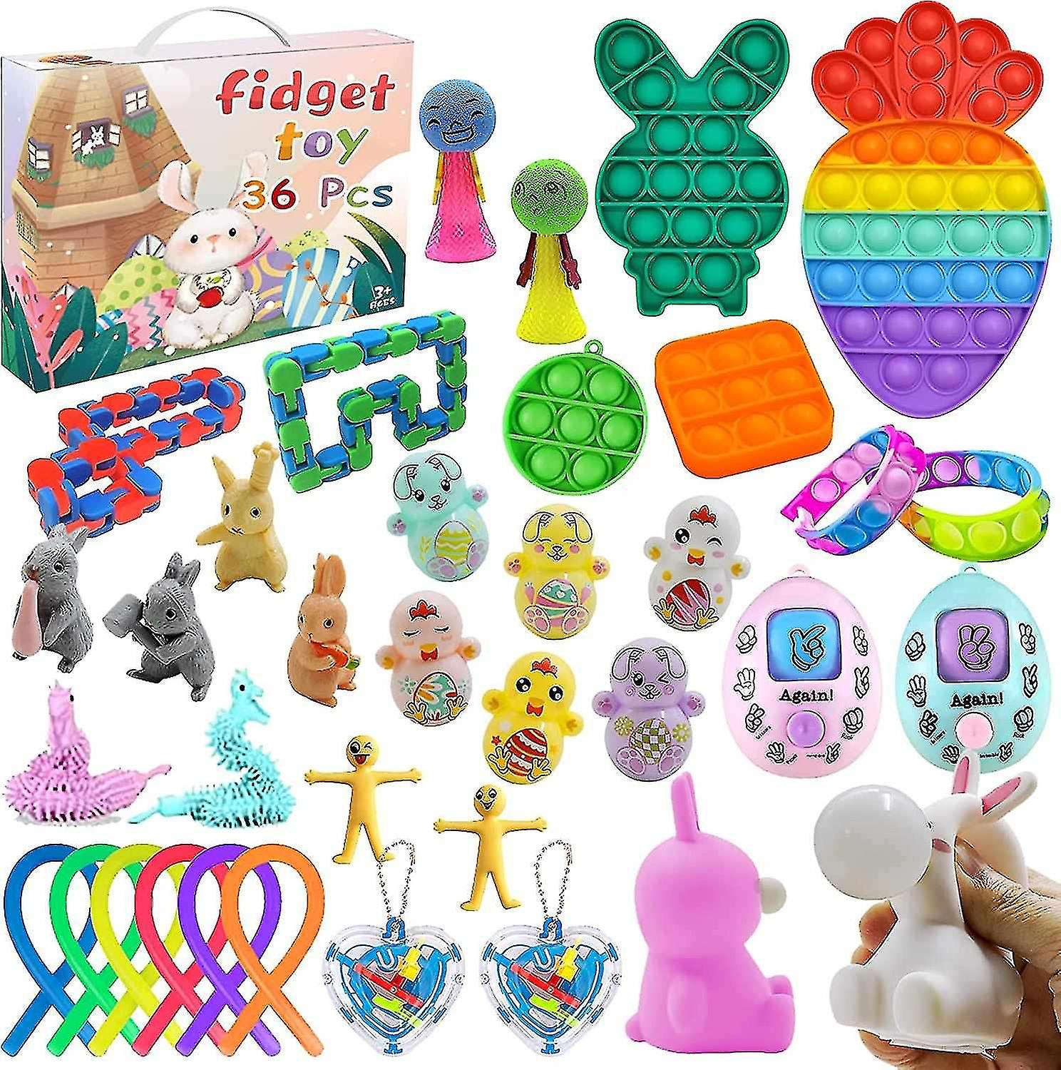 Easter Basket Stuffers For Kids， 36pcs Easter Toys For Easter Hunt， Easter Gifts With Sensory Fidget