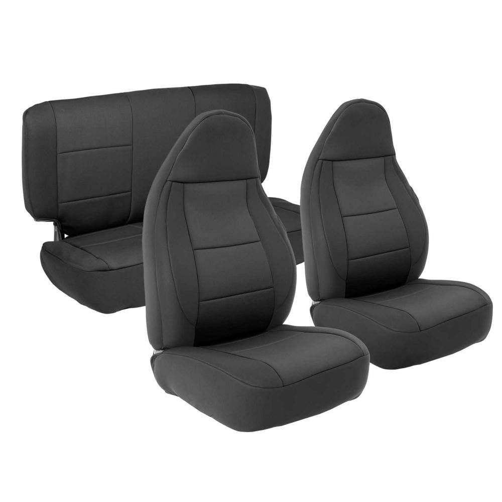 Smittybilt Neoprene Front and Rear Seat Cover Kit (Black) - 471201 1997 Jeep Wrangler