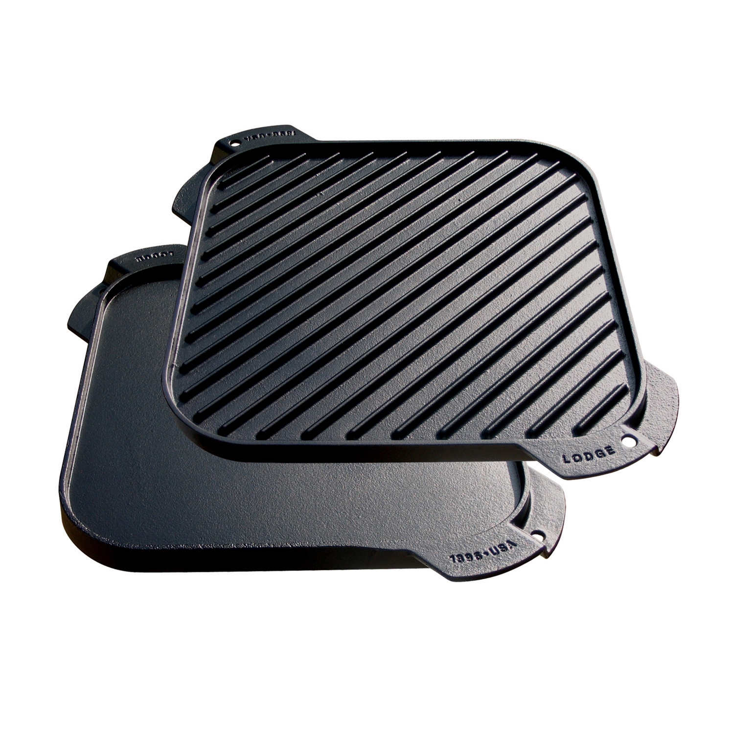 Lodge 10.5 in. L X 10.5 in. W Cast Iron Reversible Griddle