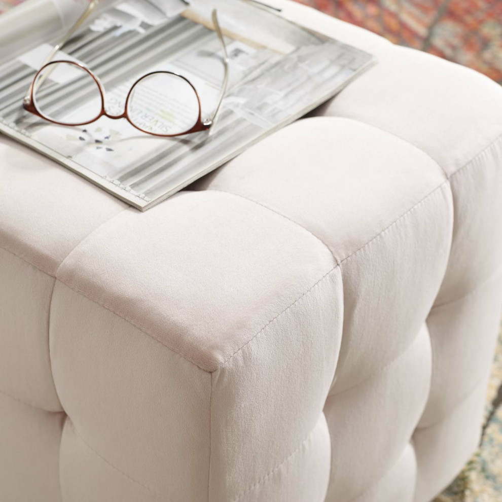 Todd Cube Ottoman   Transitional   Footstools And Ottomans   by HedgeApple  Houzz