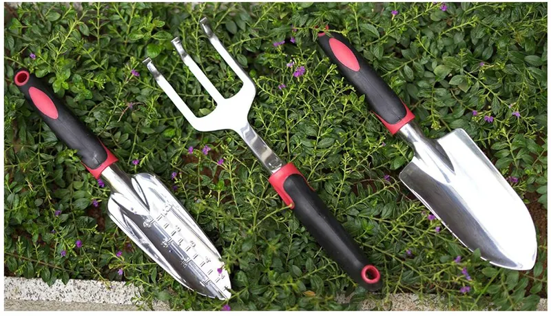 Low MOQ OEM offered blister box bag packing 6 Piece High Quality Garden Shovel Rake Small Size Gardening Tools Kit