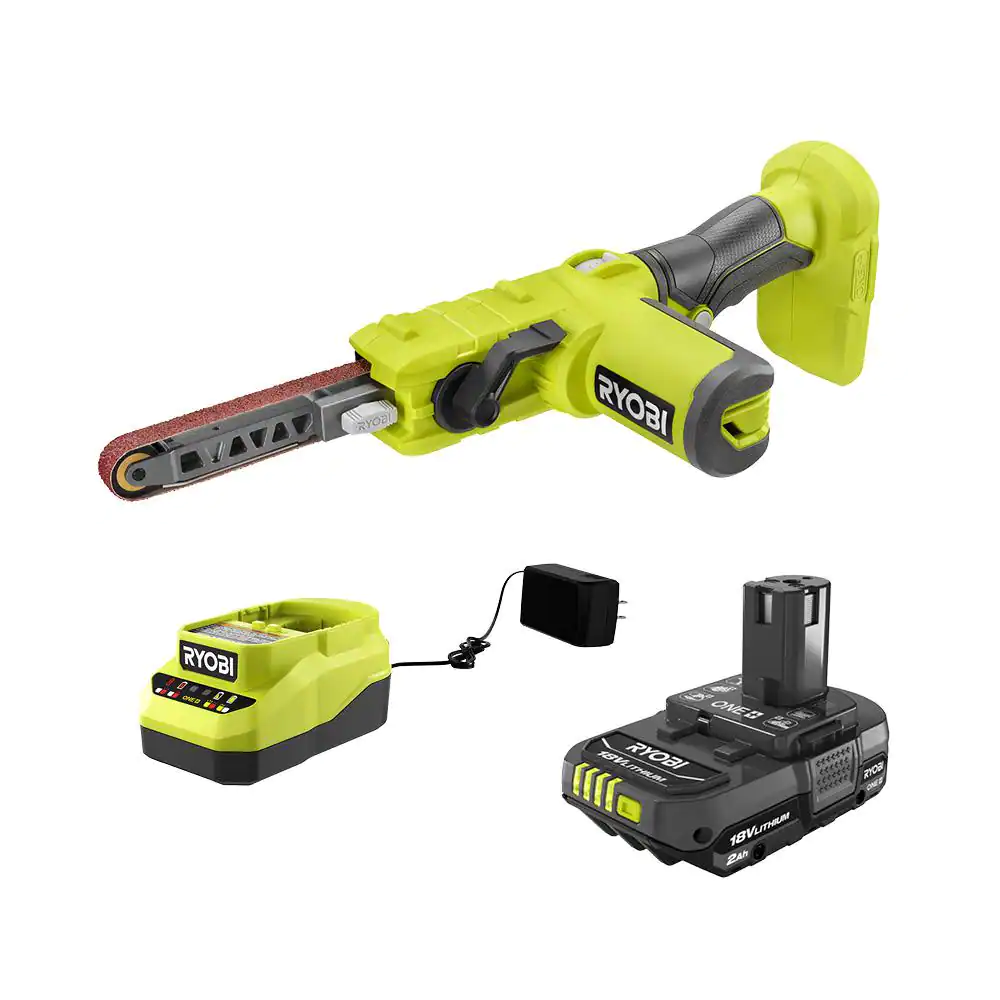 RYOBI PSD101B-PSK005 ONE+ 18V Cordless 1/2 in. x 18 in. Belt Sander with 2.0 Ah Battery and Charger