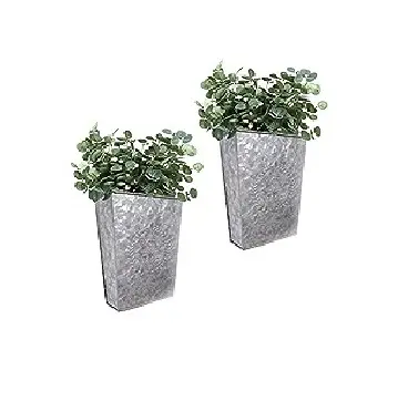 Completely Customizable Garden supplies galvanized planters rustic finished metal planters flower pots at low price