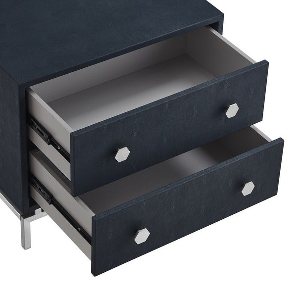 Jalynn 2 Drawers Side Table