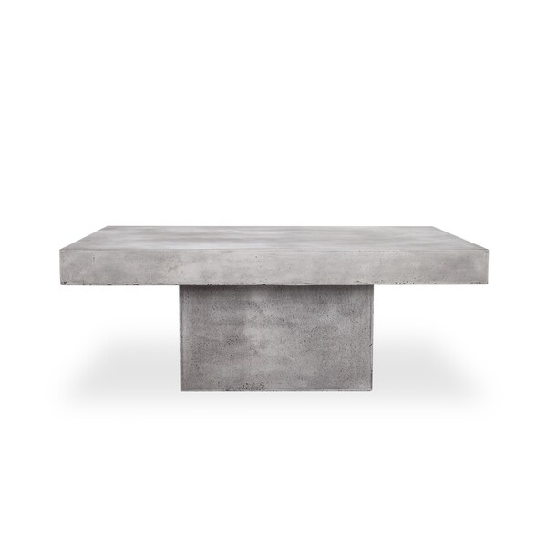 Aurelle Home Grey Concrete Modern Coffee Table