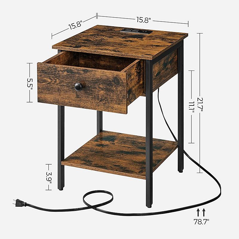 Nightstand with Charging Outlets