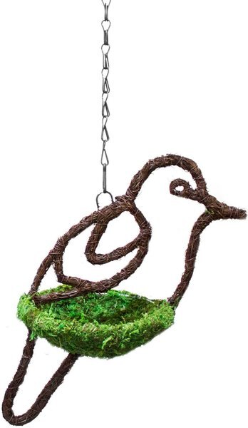 Galapagos Woven Bird Feeder， Dove， Fresh Green