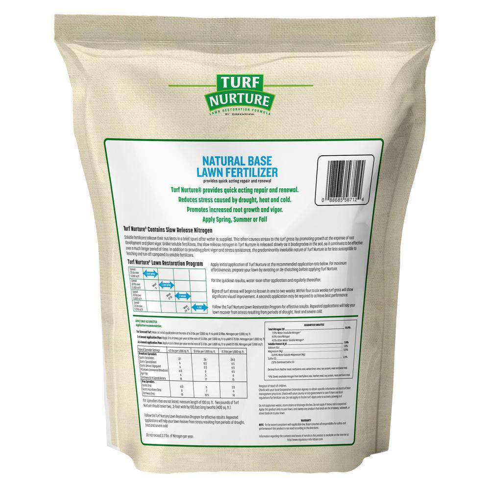 Turf Nurture 8.33 lbs. Natural Dry Lawn Base Fertilizer 2756713