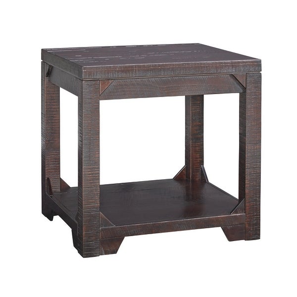 Rogness Casual Rustic Brown End Table