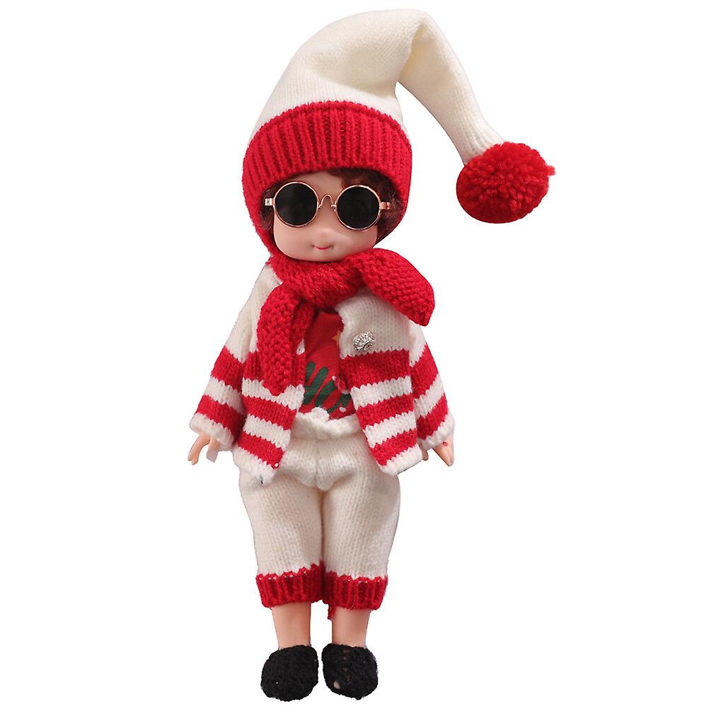 Child Doll Decor Christmas Tabletop Child Doll Decoration Desktop Doll Decoration