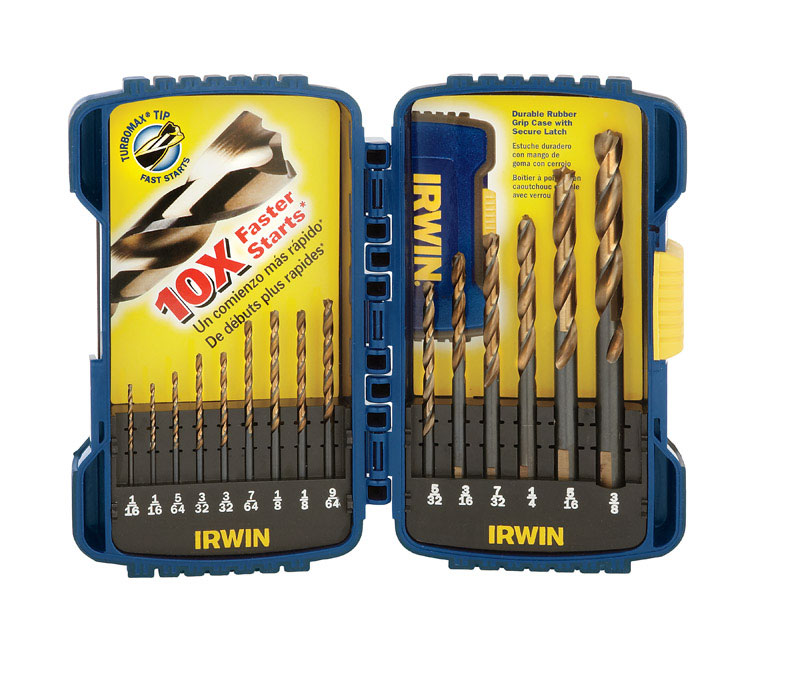 Irwin Turbomax High Speed Steel Drill Bit Set 15 pc