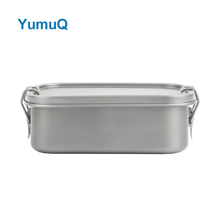 YumuQ 800ml Ultralight Pure Titanium Camping lunch box With Leakproof For One Person Travel Hiking