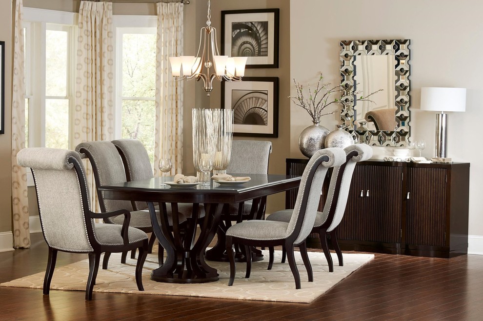 Sasha Contemporary 2 Dining Side Chair  Light Fabric   Transitional   Dining Chairs   by AMOC  Houzz