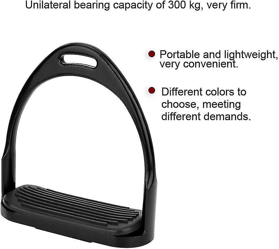 Aluminum Stirrup， Colorful Horse Riding Stirrup Anti-rust Lightweight Equestrian Stirrup (black)