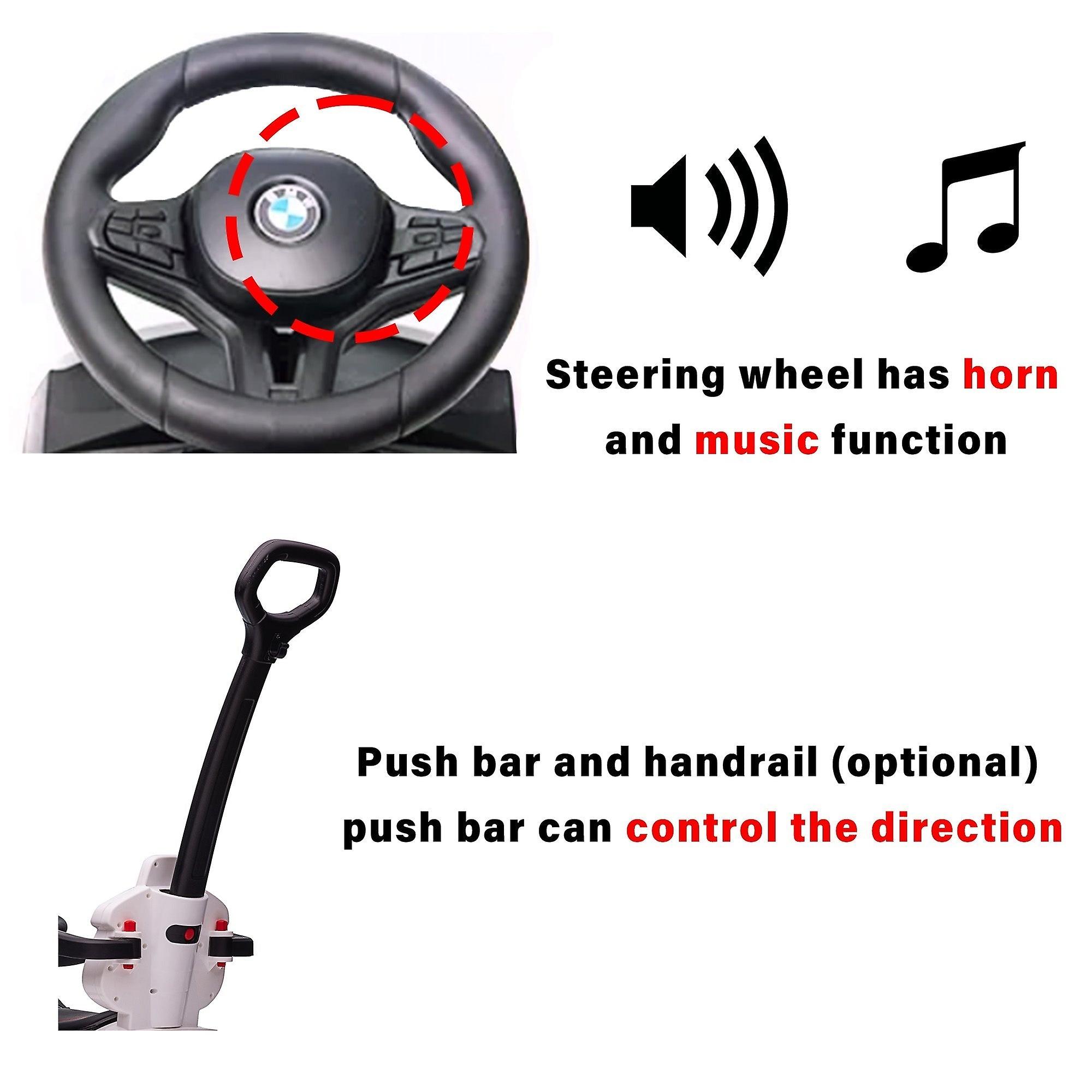 Bmw m5 4-in-1 push pedal ride on car baby walker