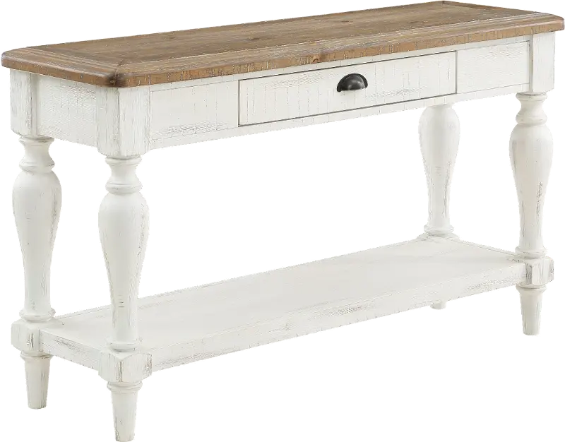 Augusta White Sofa Table