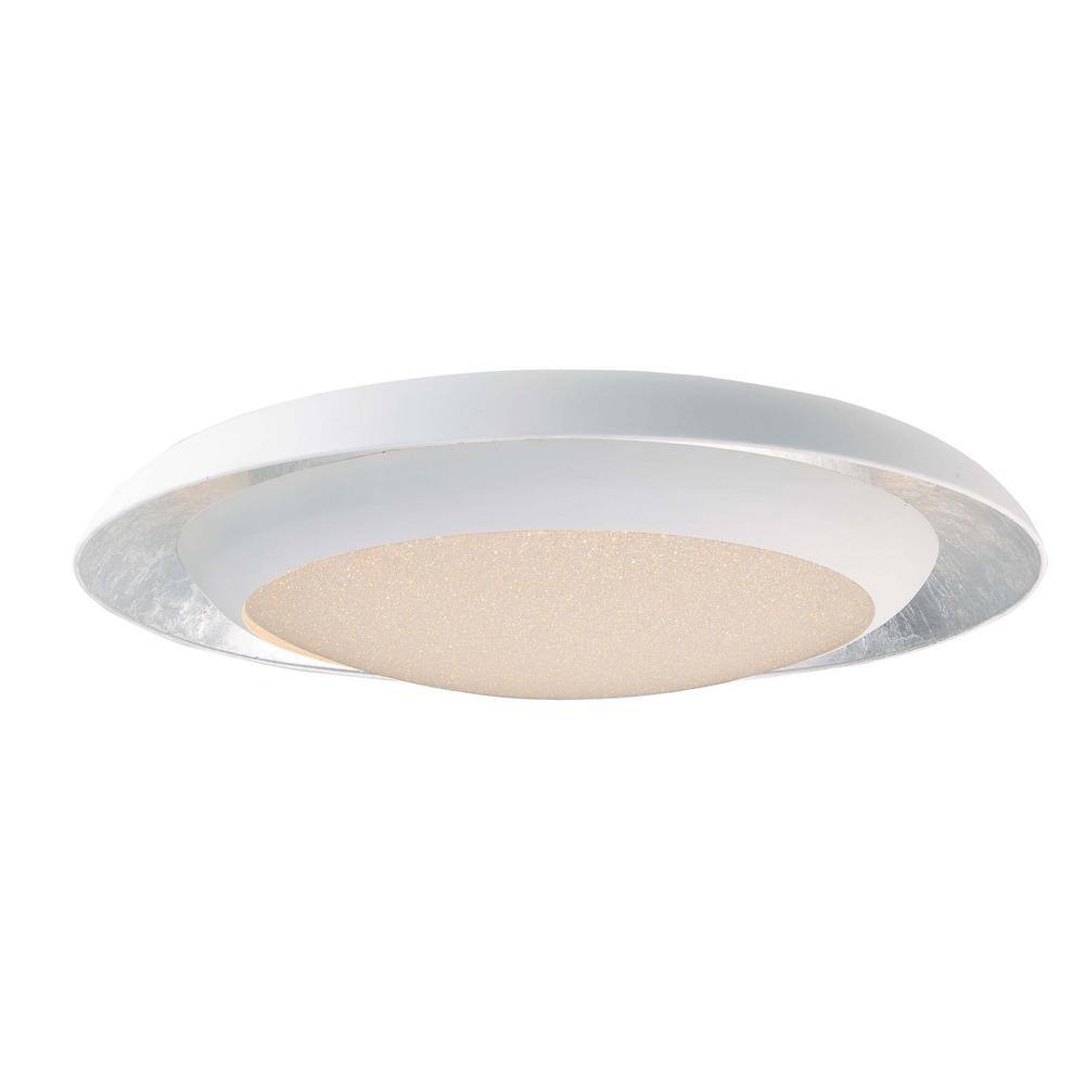 Maxim Lighting Iris 29.5 in. Silver LeafWhite Integrated LED Flushmount Light 35078CYSLWT