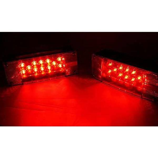 MaxxHaul 12-Volt LED Low Profile Submersible Rectangular Trailer Light Kit 70468