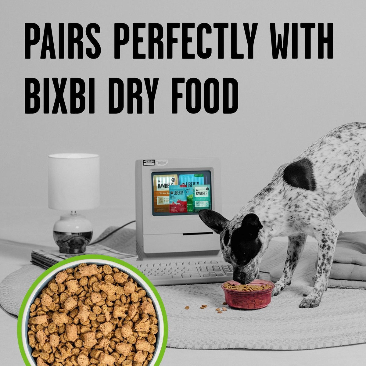 BIXBI Rawbble Pork Recipe Grain-Free  Freeze-Dried Dog Food