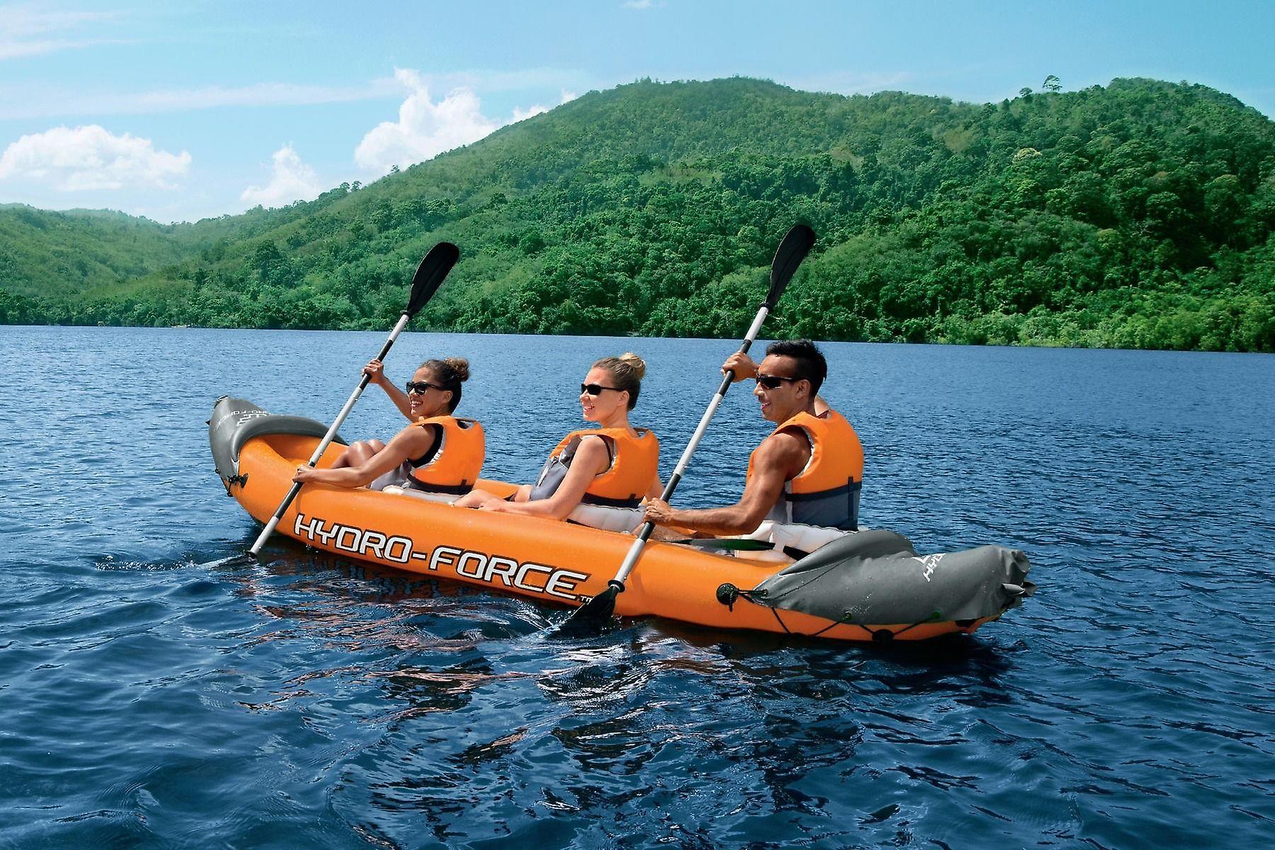 Upgraded LITE RAPID X3 Inflatable Kayak 3 Person with Performance Paddles