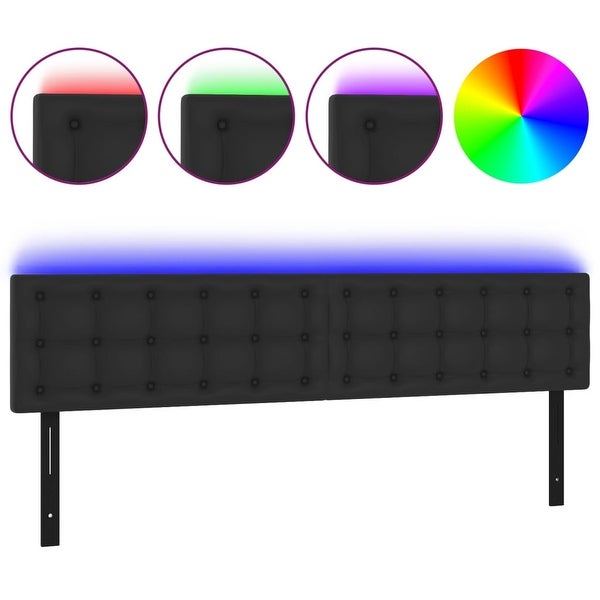 vidaXL LED Headboard Black 39.4