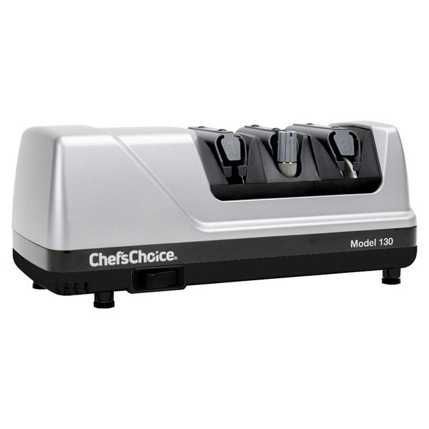 Chef x27 schoice Model 130 Professional Electric Knife Sharpener 3 stage 20 degree Trizor In Platinum 0130506