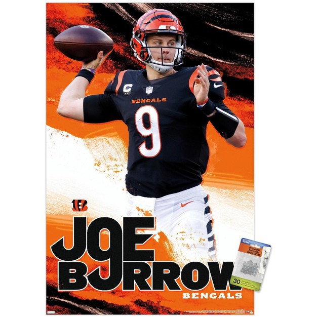 Trends International Nfl Cincinnati Bengals Joe Burrow 22 Unframed Wall Poster Prints