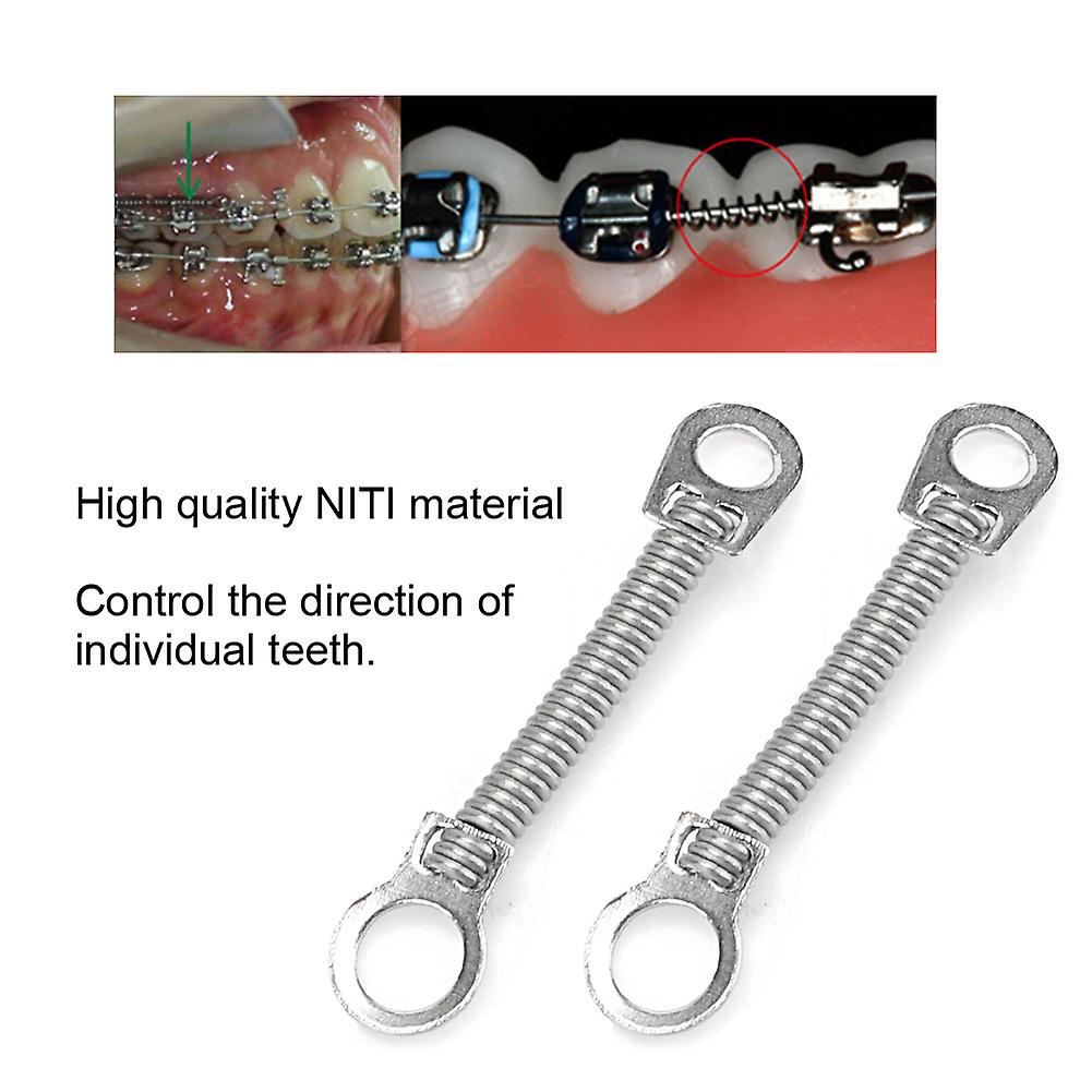 10pcs/bag Orthodontic Closed Coil Spring Niti Close Coil Spring Dental Accessory0.012 X 9mm