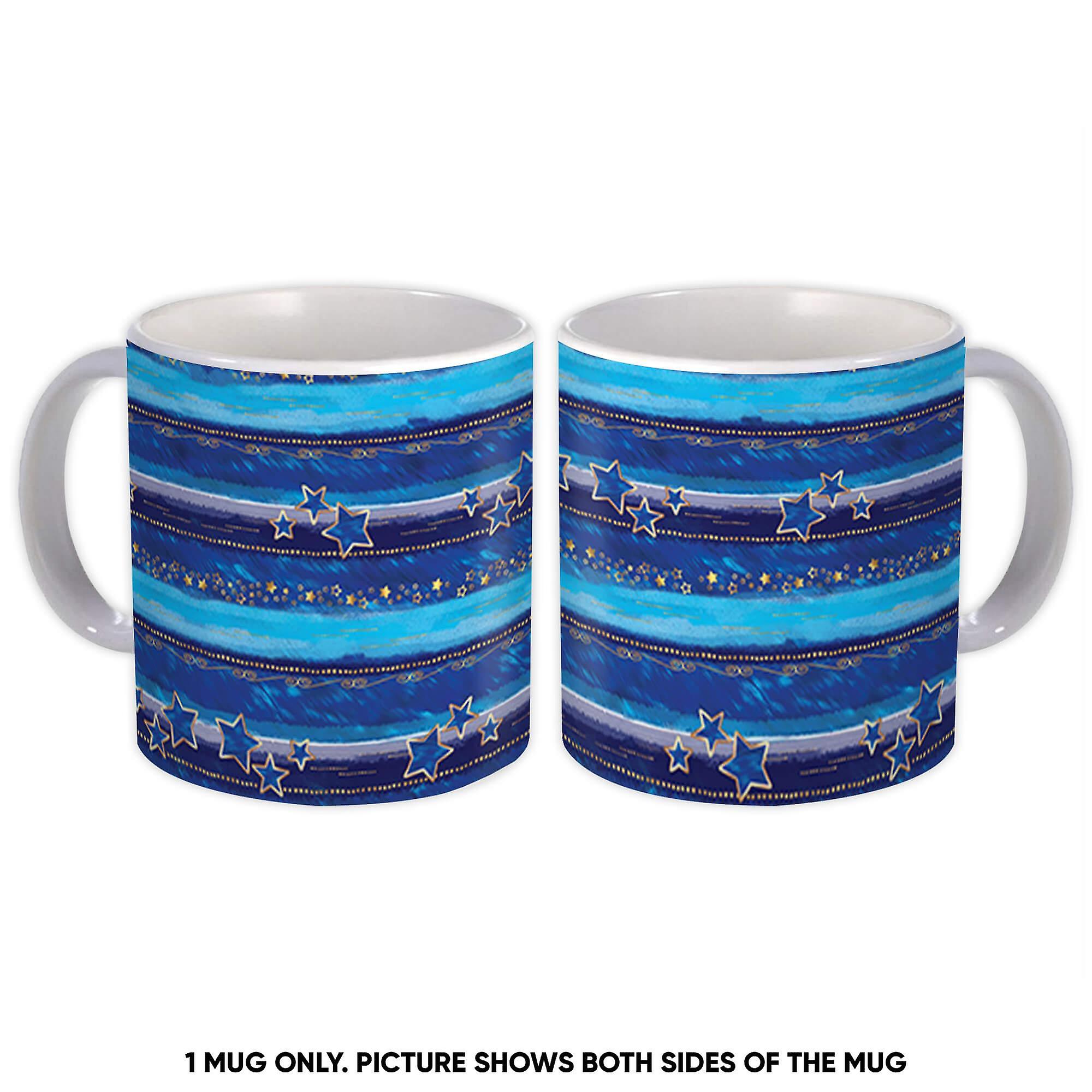 Gift Mug: Stripes Stars Night Abstract