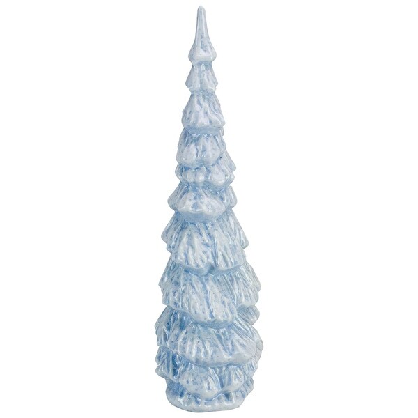 12.5 Blue and White Textured Christmas Tree Tabletop Decor