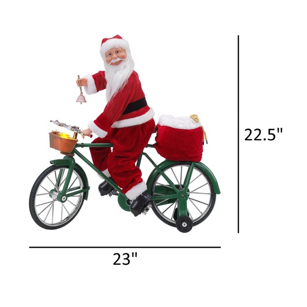 Animated Led Cycling Santa Musical Christmas Decoration