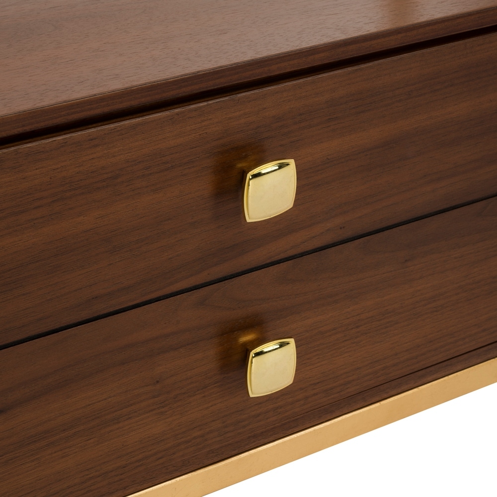 SAFAVIEH Skylar 4 tier 1 Drawer Gold/ Grey étagère   30\