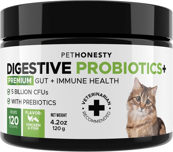 PetHonesty Digestive Probiotics+ Premium Gut and Immune Health Supplement for Cats