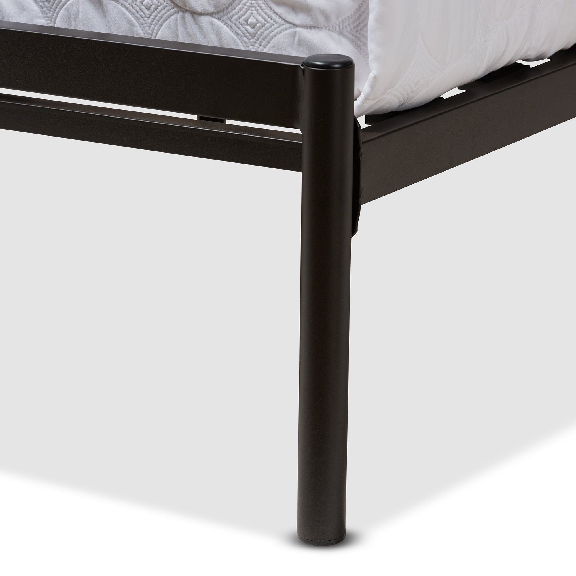 Baxton Studio Sabine Modern and Contemporary Black Finished Metal Platform Bed, Full