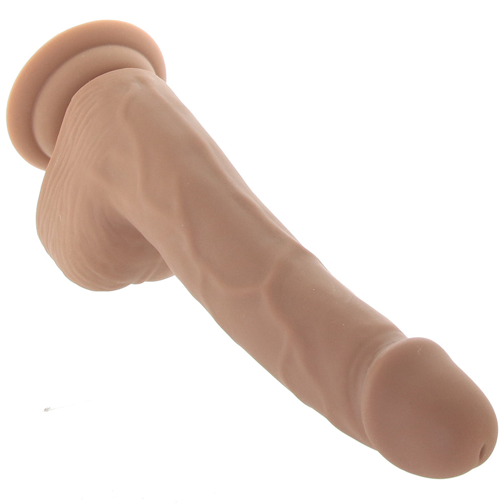 Silicone Studs 8 Inch Dildo in Brown