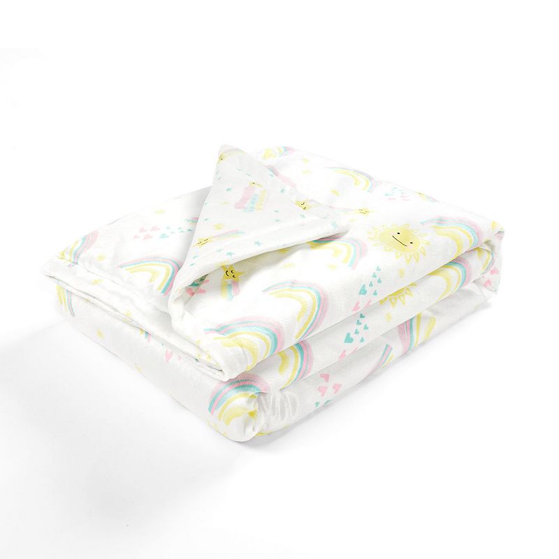 Lush Decor Sunshine Rainbow Reversible Soft and Plush Oversized Soft Blanket