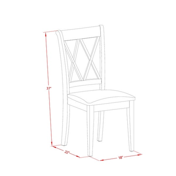 3 Piece Dinning Table Set - 1 Wood Table and 2 Dining Room Chairs - (Finish and Seat's Type Options)