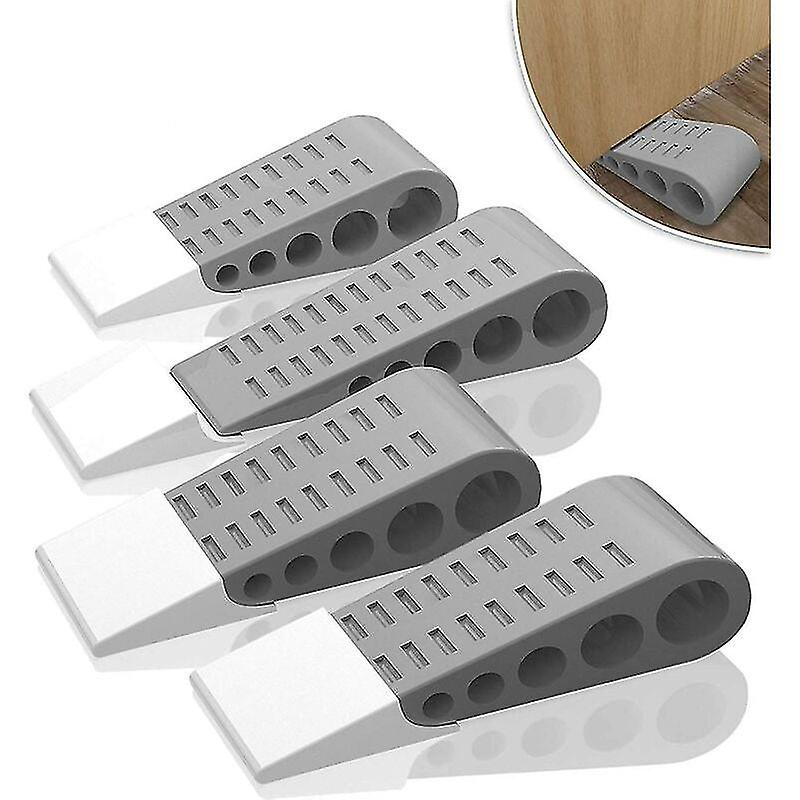 Rubber Door Stopper， 4pcs Anti-slip Duty Rubber Door Stopper， Anti- Door Stopper S Ll Surfaces ()