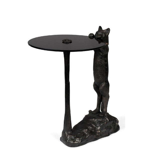 Bold Monkey No Girlfriend No Problem Black Panther Side Table