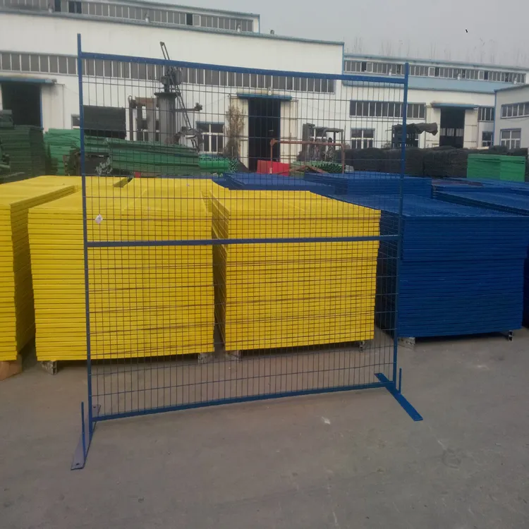 High quality factory 6X10FT Green Color Portable remove feet square pipe Canada metal  iron security  Temporary Fence