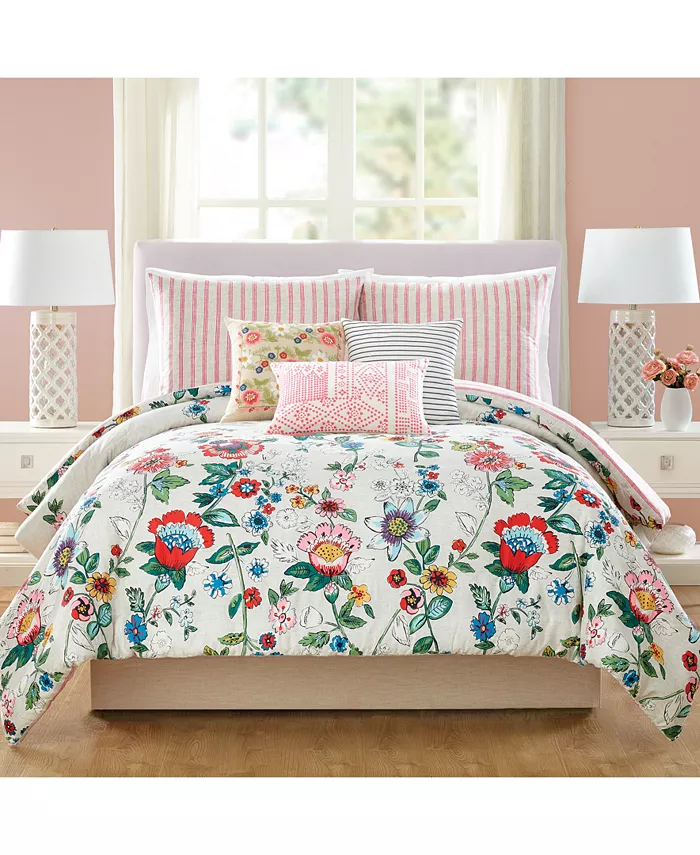 Vera Bradley Coral Floral 3-Pc. Full Queen Comforter Set