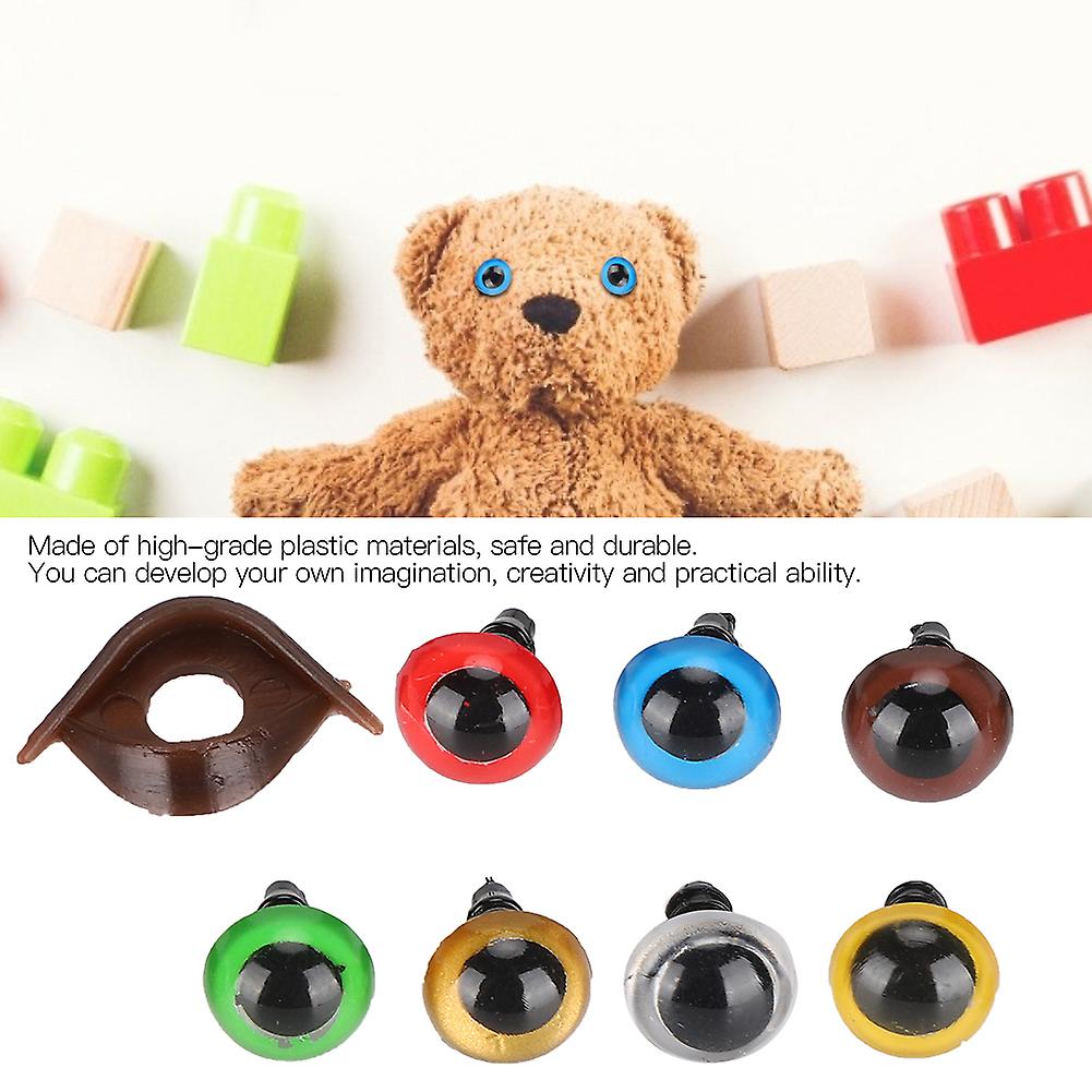 Mix Color Plastic Safety Eyes With Washer Accessories For Diy Crafts Teddy Bear Animal Dolls Puppet10mm