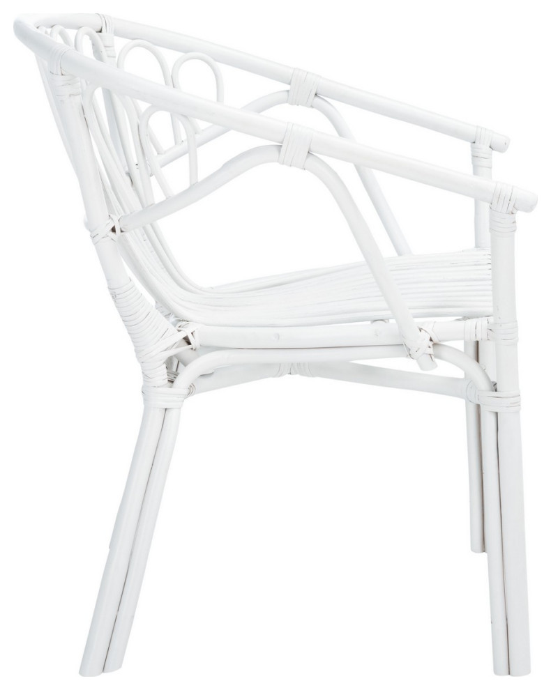 Invil Rattan Dining Chair  Set of 2  White   Contemporary   Dining Chairs   by V.S.D Furniture  Houzz