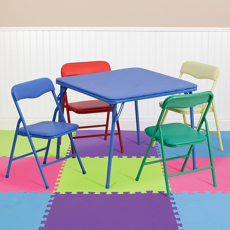 Kids Flash Furniture Folding Table and Chair 5-piece Set