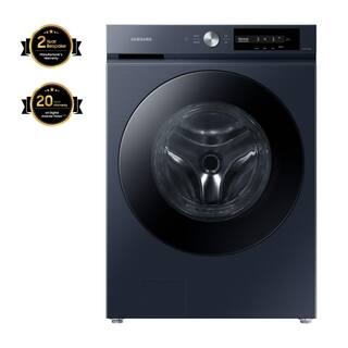  Bespoke 4.6 cu. ft. Large Capacity Smart Front Load Washer in Brushed Navy with Super Speed Wash and AI Smart Dial WF46BB6700AD